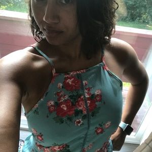 Primark Blue flowery romper